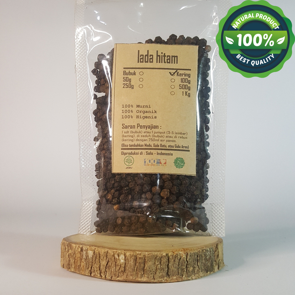 

LADA HITAM BULAT 1000 GRAM / 1 KG - Piper Nigrum - MURNI - JSR -