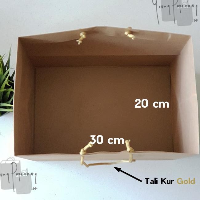 

10.10 COD Paperbag / Tas Kertas / Paper Bag Polos Coklat Kraft 30 x 20 x 20 (1 pcs) 467BHPD