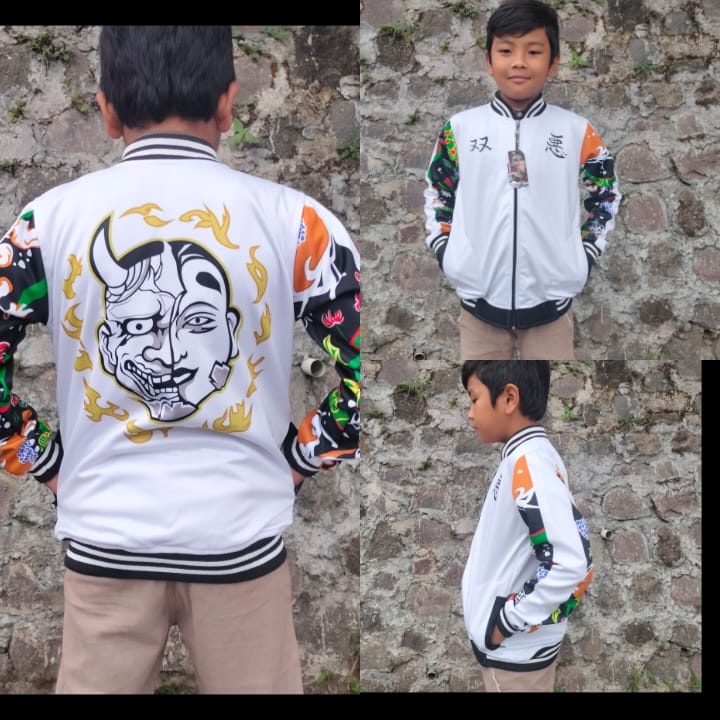 Jaket Bomber Anak Angry Smiley Usia 6-11 Tahun Original Tokyo Revengers