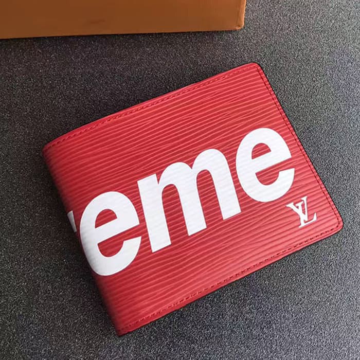 Dompet Louis Vuitton X Supreme Bifold Leather Wallet