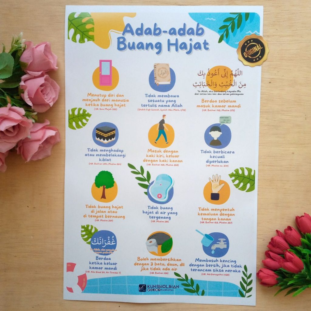 Poster Adab Buang Hajat Kun Sholihan