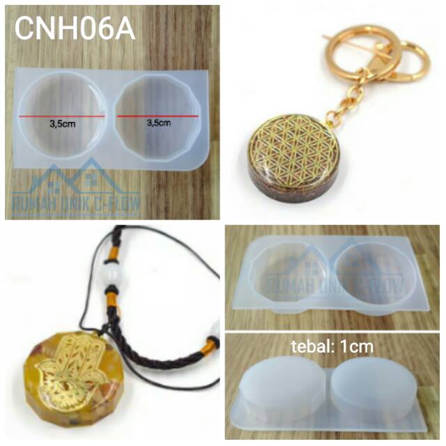 Cetakan liontin bulat cetakan orgonite pendant cetakan gantungan kunci diy