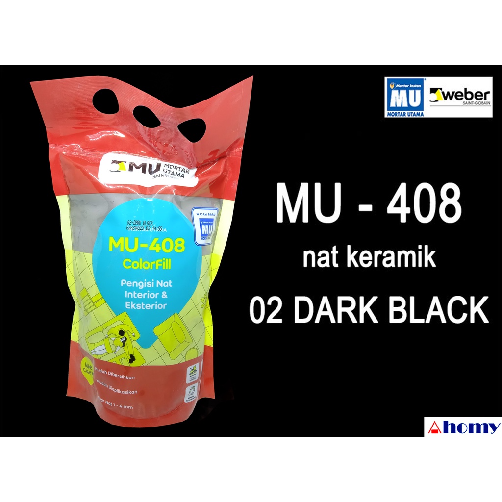 semen nat keramik no 02 (dark black) MU-408 1kg colorfill MU 408