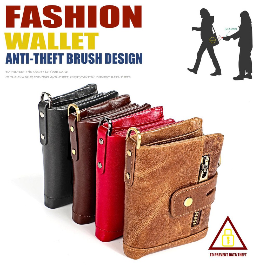 Dompet Pendek Lipat Kulit Asli Dompet Tebal Pria Leather Wallet 3510