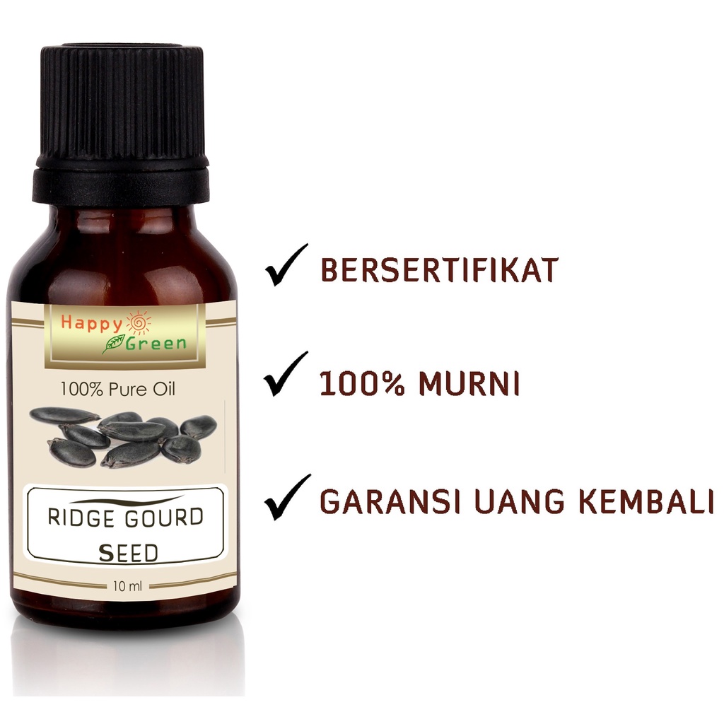 Happy Green Ridge Gourd Seed Oil - Minyak Biji Oyong / Biji Gambas 100% Murni Garansi Uang Kembali