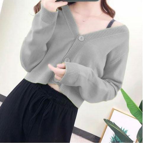 BAILEY CARDI RAJUT WANITA / KARDIGAN CROP TOP WANITA