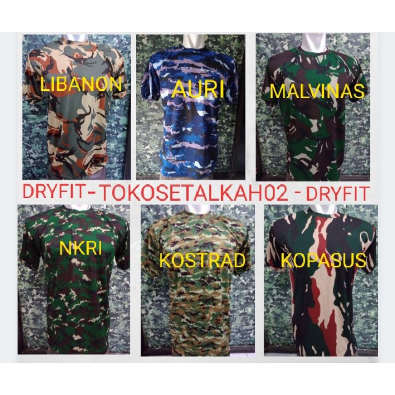 kaos loreng dryfit