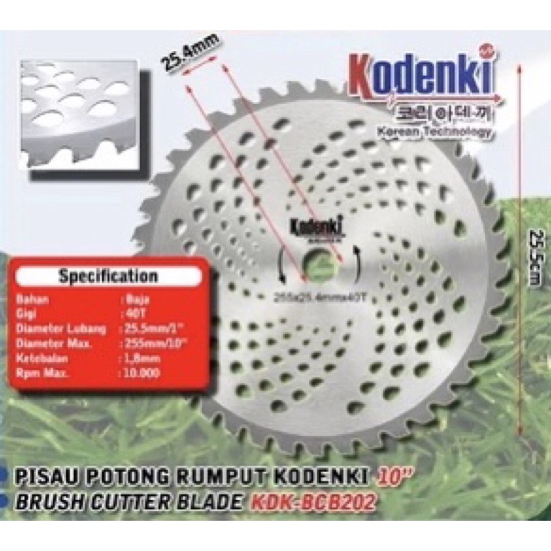 Mata Pisau Bulat Potong Rumput 10&quot; 40T KODENKI / Tip Saw Blade 10 Inch 40 Gigi 255mmx25,5mm 10&quot;X40T