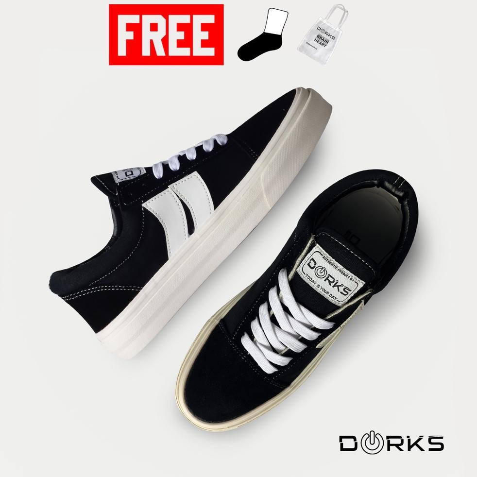 DORKS - Skate Black | Sepatu Original | Sepatu Pria | Sepatu Sekolah | Sepatu Murah [ERI. 435485]