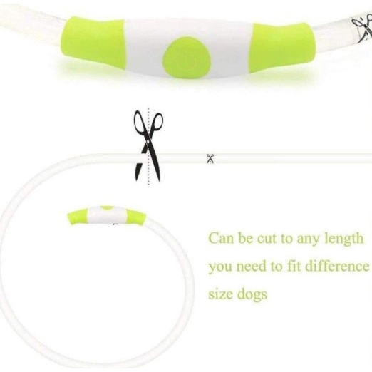 Kalung Anjing Led Mini Usb Rechargeable Tahan Air Untuk Anjing Peliharaan Lampu Bisa Dipotong