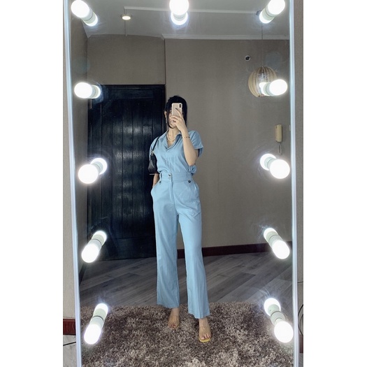 PRILY SET SETLN294 SETELAN CELANA KULOT DAN ATASAN-Blue