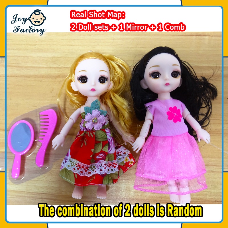 6inci BJD Boneka Dolls Set, Dress-up Putri Koleksi Gadis Bermain Lucu  Mainan Hadiah Natal &amp; Ulang Tahun