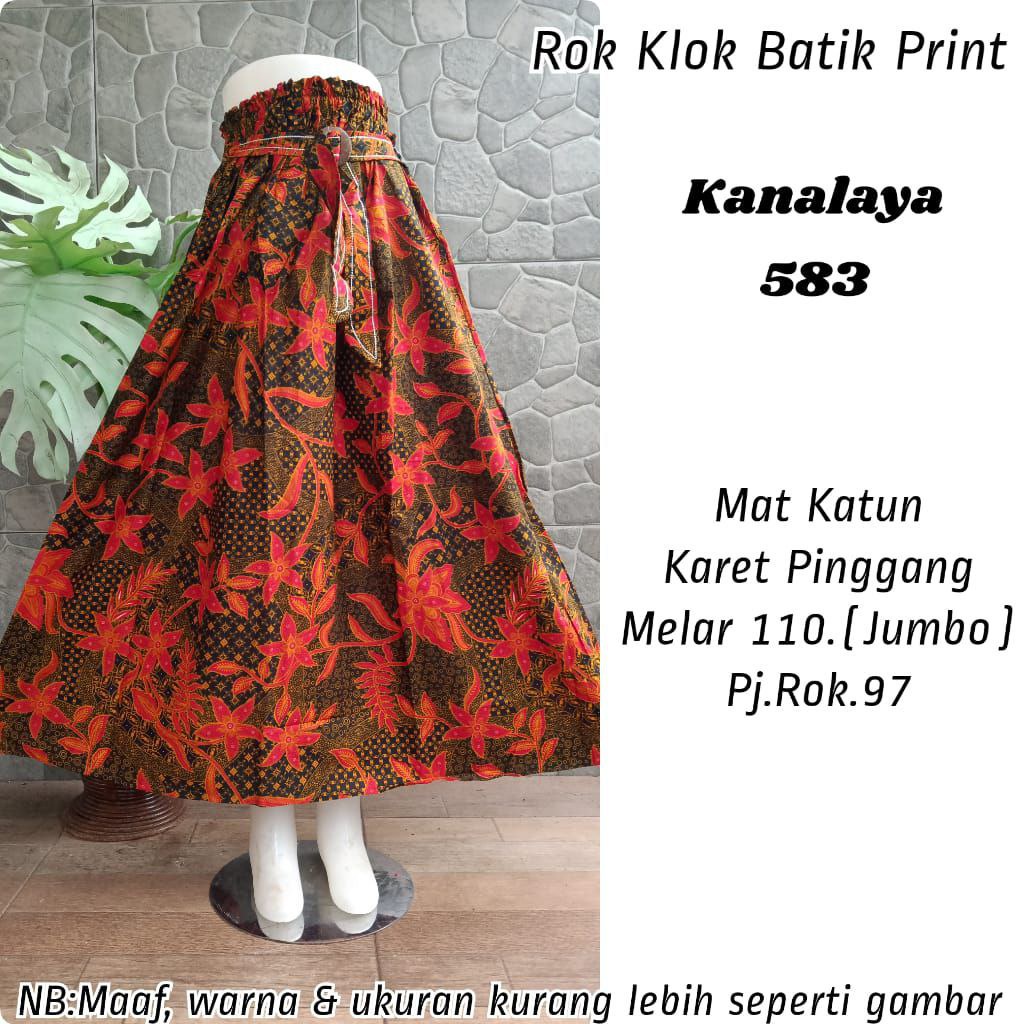 (Dijamin RealPict) Rok Batik original Pekalongan garansi harga termurah Rok Klok Modern By BellaQ-Kanalaya 583