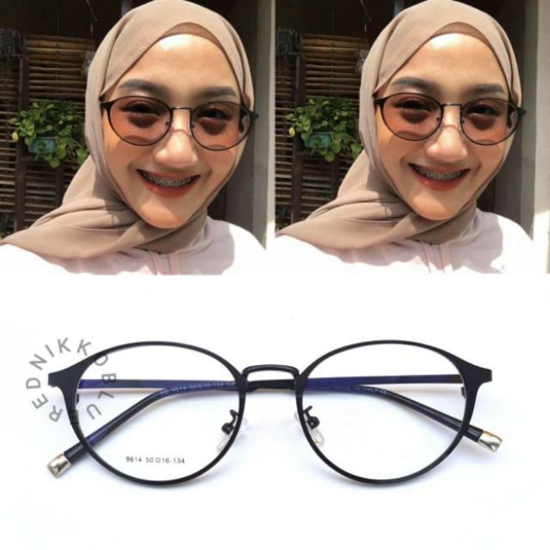 Paket Kacamata 9614, Gratis Lensa Photochromic, kacamata Antiradiasi,kacamata Baca, kacamata Korea