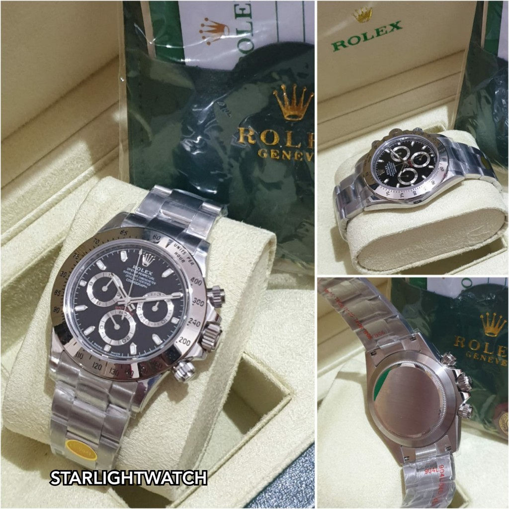 JAM TANGAN PRIA ROLEX DAYTONA MESIN SWISS AUTOMATIC CHRONO