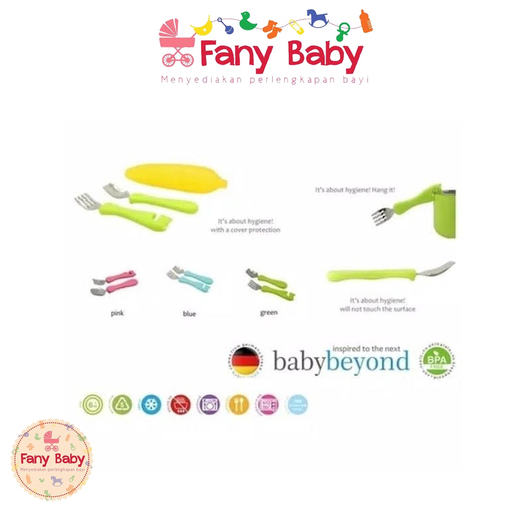 BABY BEYOND FOOD GRADE STAINLESS STEEL FORK AND SPOON [ BB1014 ]