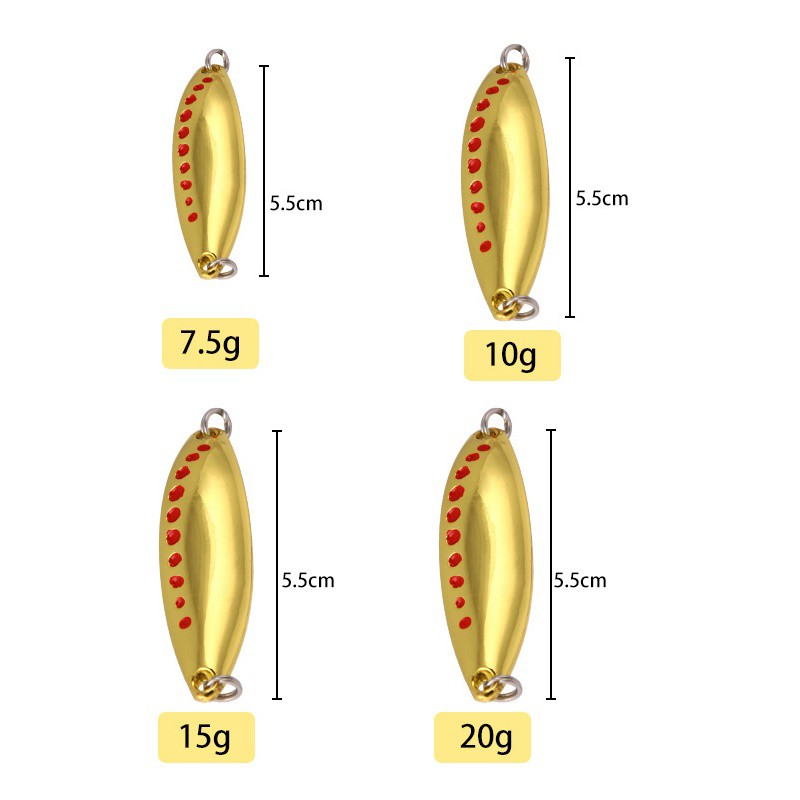 1Pcs Umpan Pancing Spoon Spinner Fishing Lure Bahan Metal 7.5g 10g 15g 20g Dengan Bulu Swimbait Sinking Tackle