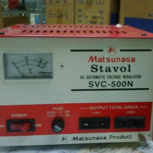 Stabilizer Matsunaga 500watt 500 Watt 500w Stavol Svc 500n