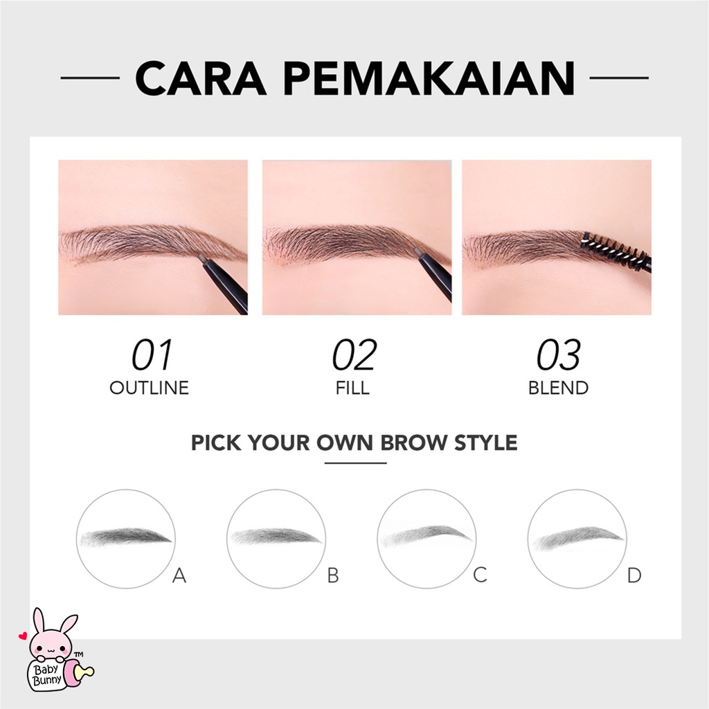 ❤ BELIA ❤ YOU Extra Slim Brow Pencil | Matic Eyebrow Pencil | Pencil Alis