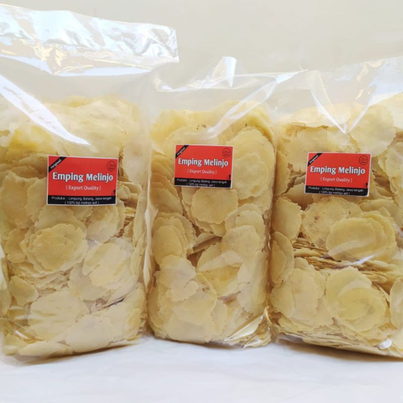 

TERMURAH Keripik melinjo super 1kg mentah asli khas limpung ( kualitas export )