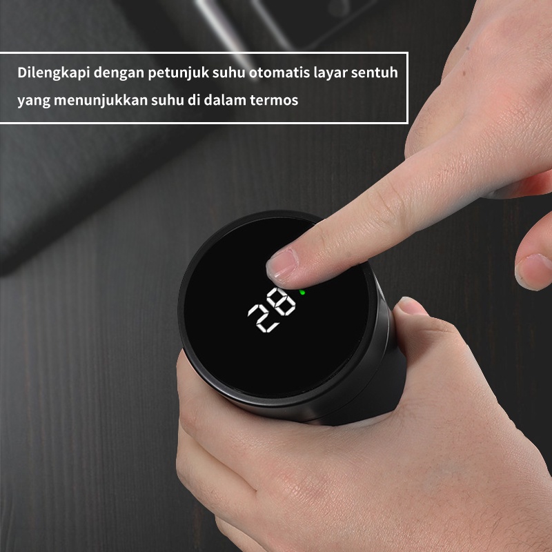 Letyeah &amp; Anantagt botol termos air led panas air dingin/Stainless Steel Thermos Indikator Suhu putih hitam