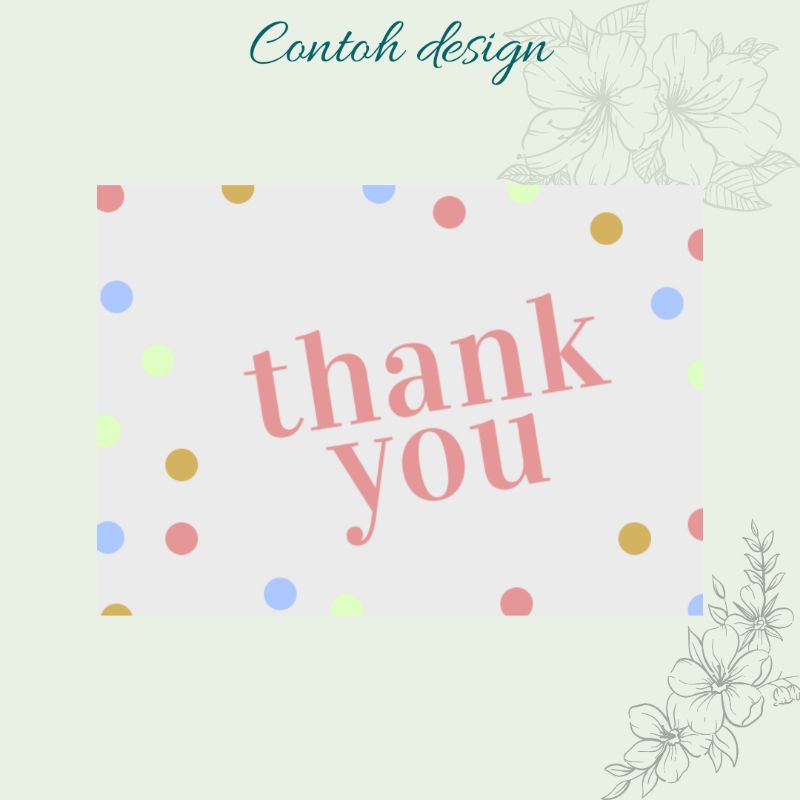 Thank You Card | Cetak thank you card custom | cetak thank you card murah