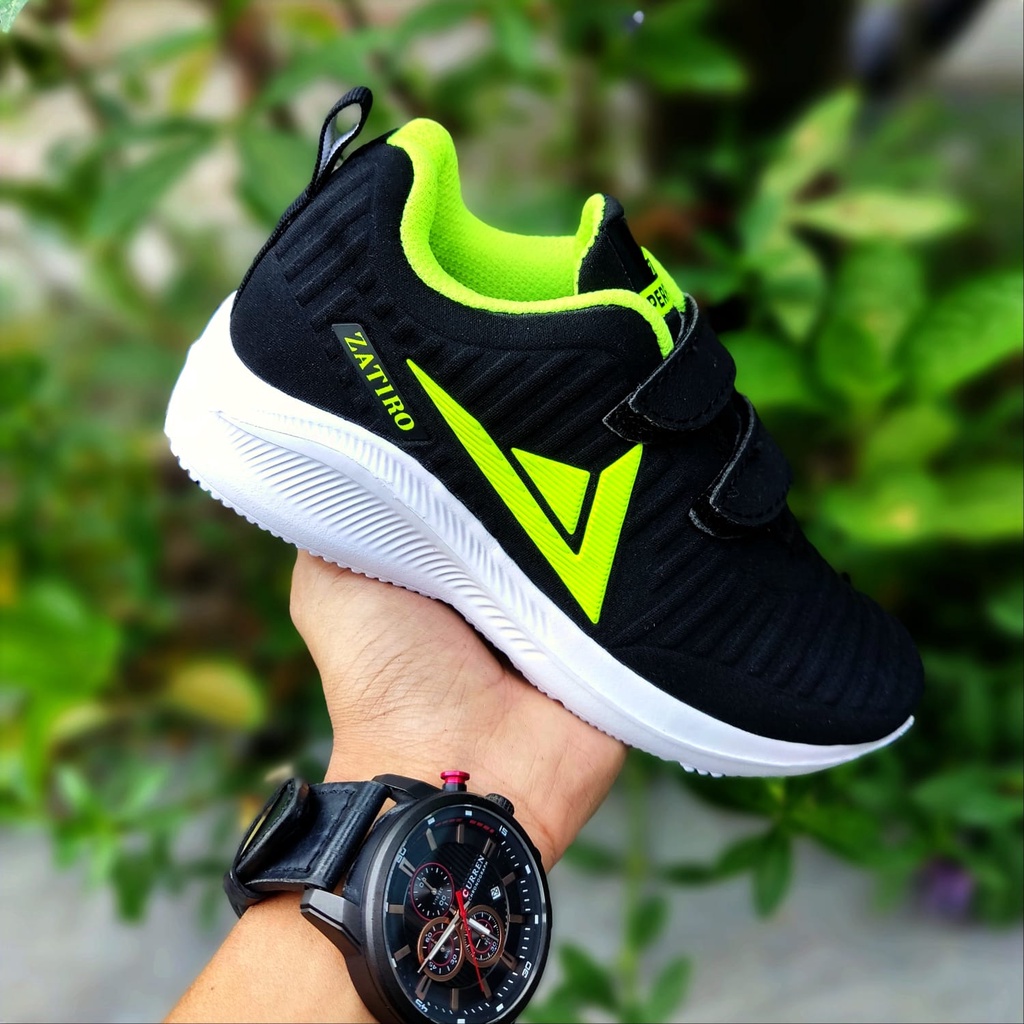 Sepatu Anak Sekolah Anak SAN Sneakers Zatiro Perekat Velcro Anak Perempuan Laki Paud TK SD SMP Warna