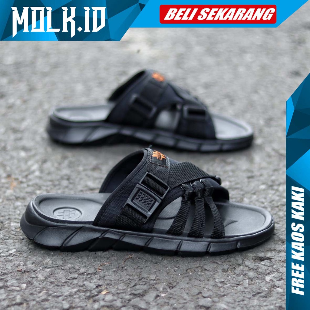 MOLK|Sandal Slide Pria Trendy Asli Original Distro Sendal Slop Cowok Santai Kekinian
