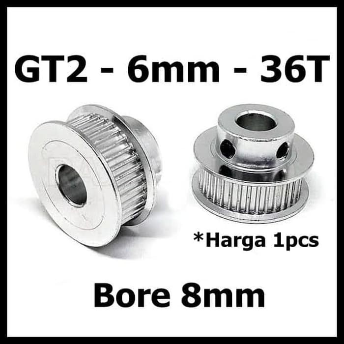 GT2 Timing Pulley 36 Teeth Bore 8mm Belt 6mm 36T