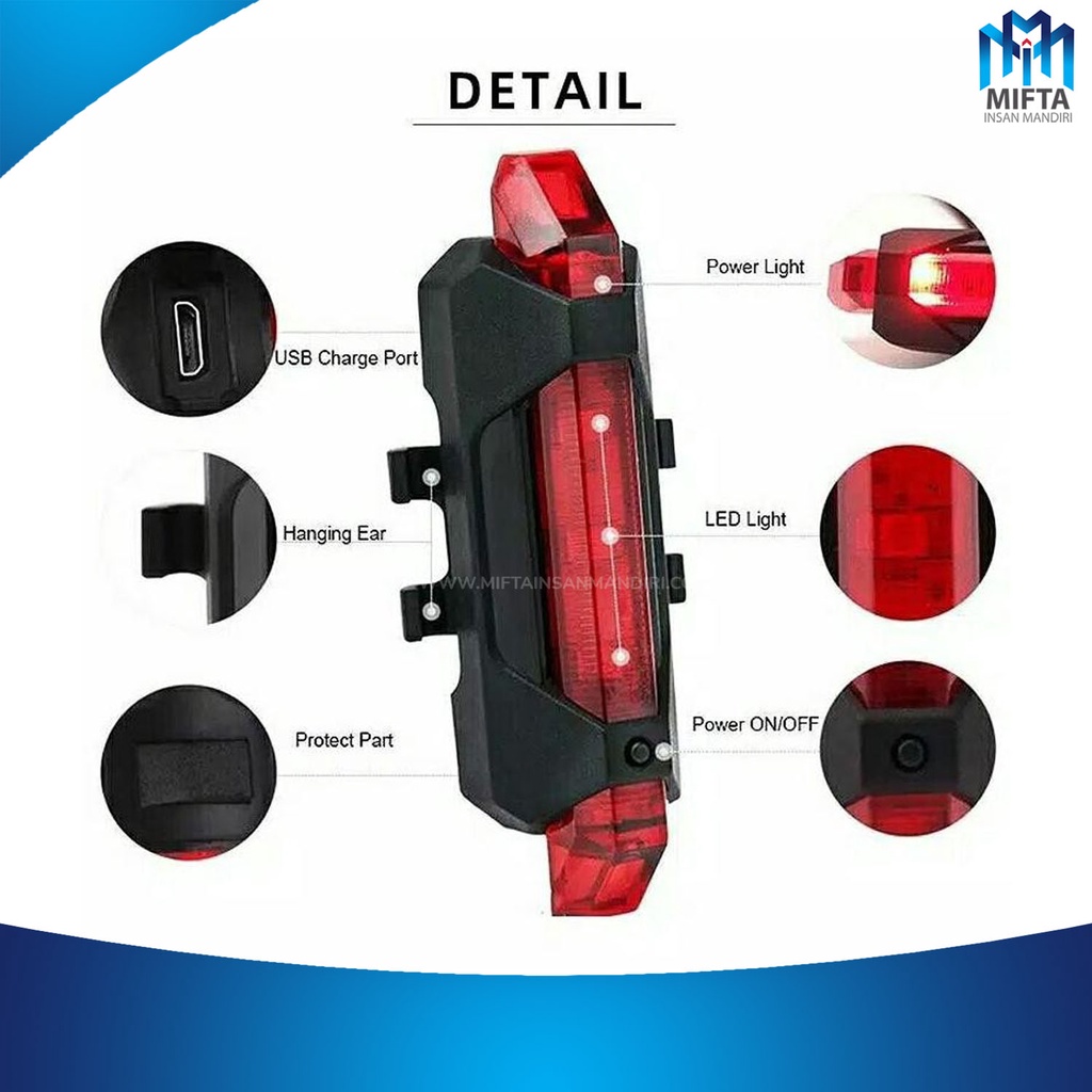 LAMPU SEPEDA LED / LAMPU BELAKANG SEPEDA / LAMPU LED / LAMPU CHARGER