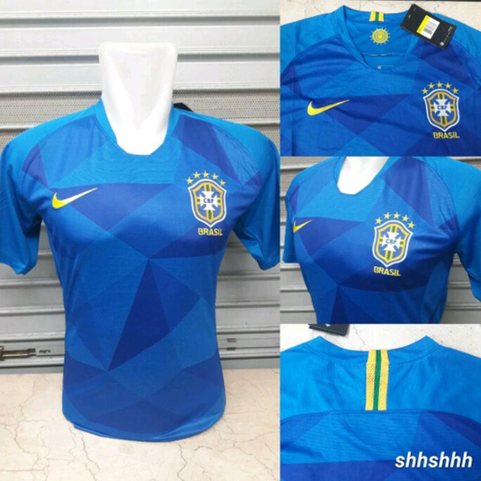 Promo Jersey Baju Bola Grade Ori Brazil Away World Cup 2018