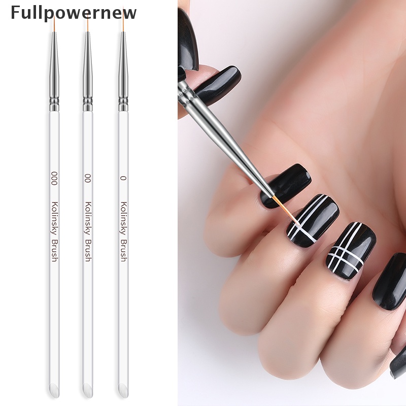 (FULL) 3pcs / Set Brush Pen Dotting / Gambar / Dotting Untuk Nail Art / Salon