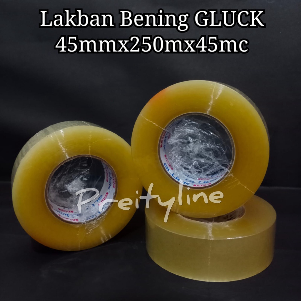 

Lakban Bening GLUCK 45mm x 250m x 45mc