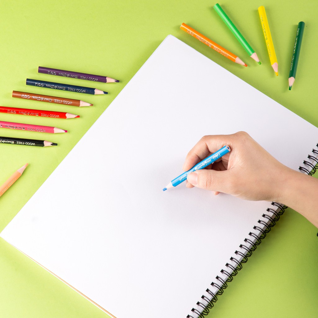 Deli Color Run Color Pencil / Pensil Warna 12 Warna Desain Segitiga Wood-Free EC114-4