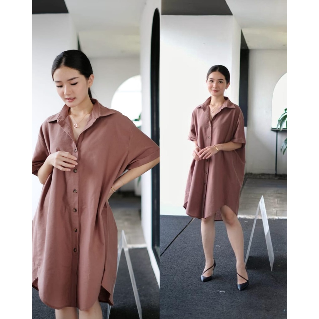 DRESS LD140+ DRESS MIDI LD140+ DRESS KEMEJA LD140+ SHIRTDRESS LD140+ DRESS BIGSIZE LD140+ DRESS JUMB