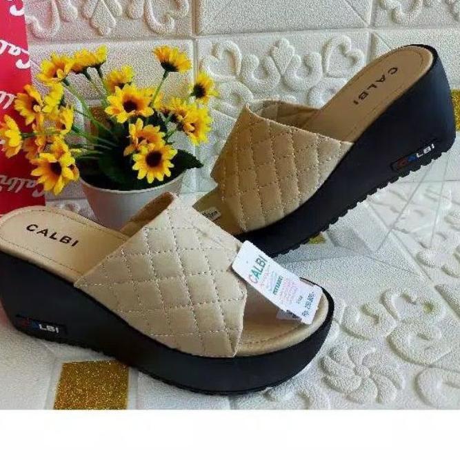 (SALE) Wedges Wanita sandal Wanita Pesta Premium (Wedges Calbi -Wedges Bunga)