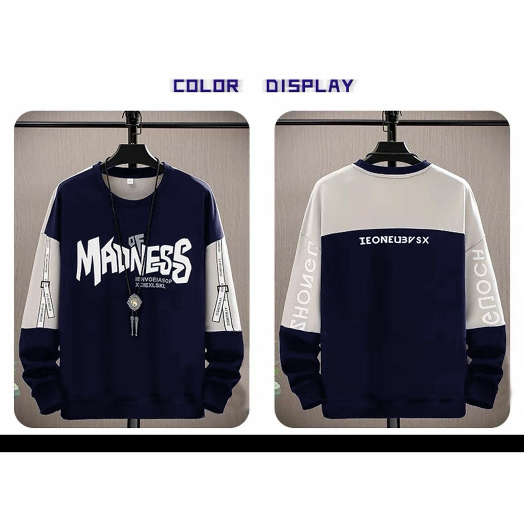 AMOSJKT28.BAJU SWEATER MADNESS/JUMPER/ATASAN LENGAN PANJANG/HOODIE