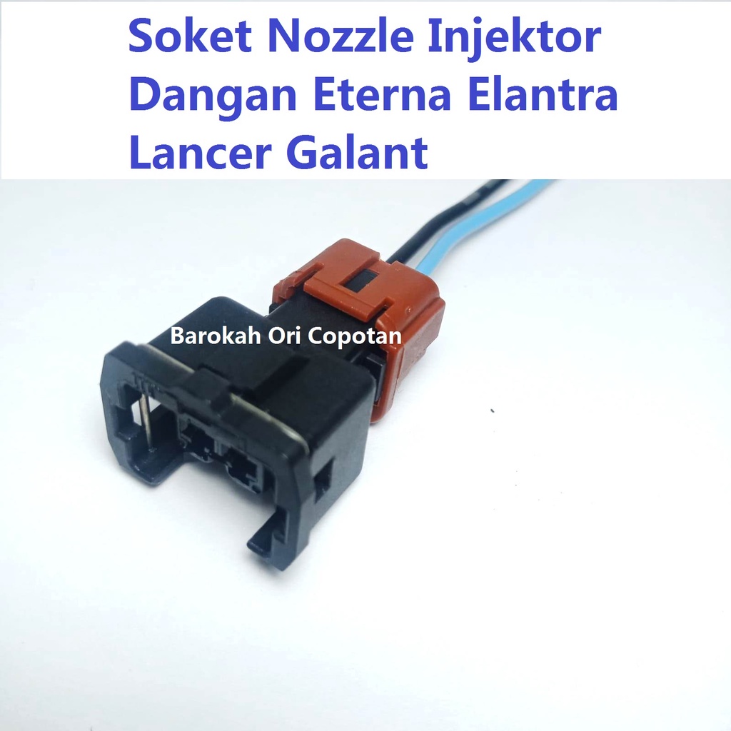 Soket Socket Injector mitsubishi Dangan Eterna Elantra Lancer Galant  Nozzle Injektor kia sephia timor hyundai Delco 2Pin Evo3 Proton Perdana Wira