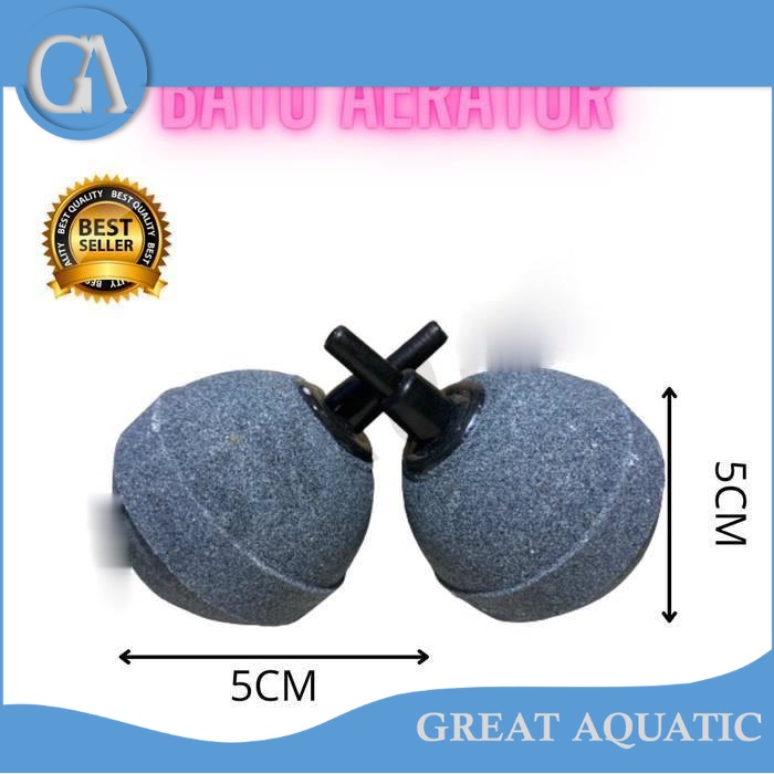 Batu Aerator Bulat 5 CM HB 005 - Batu Aerator Bulat Besar Aerasi - Batu Gelembung