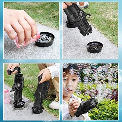 New Kids Gatling Bubble Gun Toys Soap Water Bubble Machine For Children Toddlers/ PISTOL BUBBLE