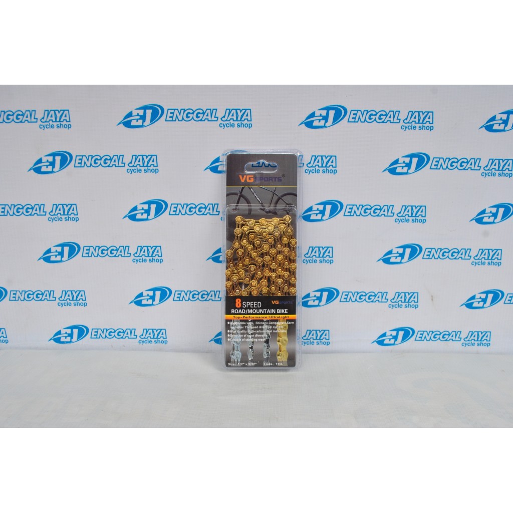 Rantai Sepeda VG Sports GOLD Original 8 Speed - Rantai MTB 8Speed - Rantai Gold VG Sport 8 Sp
