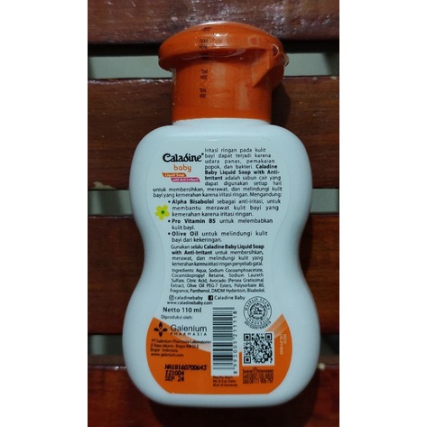 Caladine Baby Liquid Soap With Anti Iritasi / 110 ML / Penghilang Gatal Bayi