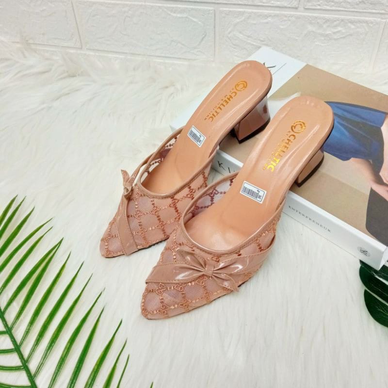 Sandal sepatu heels brukat pesta wanita terbaru hak tahu 5cm /sendal sepatu heels pengantin pernikahan wanita remaja kekinian /Sandal Brukat/sandal hak brukat/sandal bustong/sandal wanita/sandal pesta/sandal wedges/higheels Bisa Bayar Di Tempat Cod