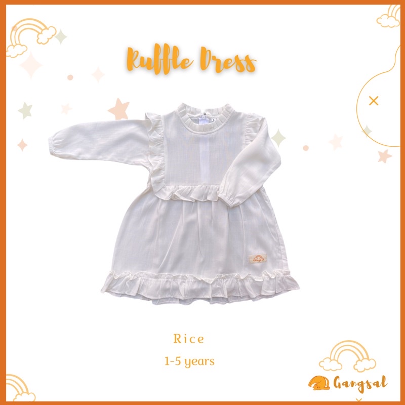 Gangsal alit – dress anak – dress anak warna putih – dress anak usia 1 sampai 5 tahun – dress anakku