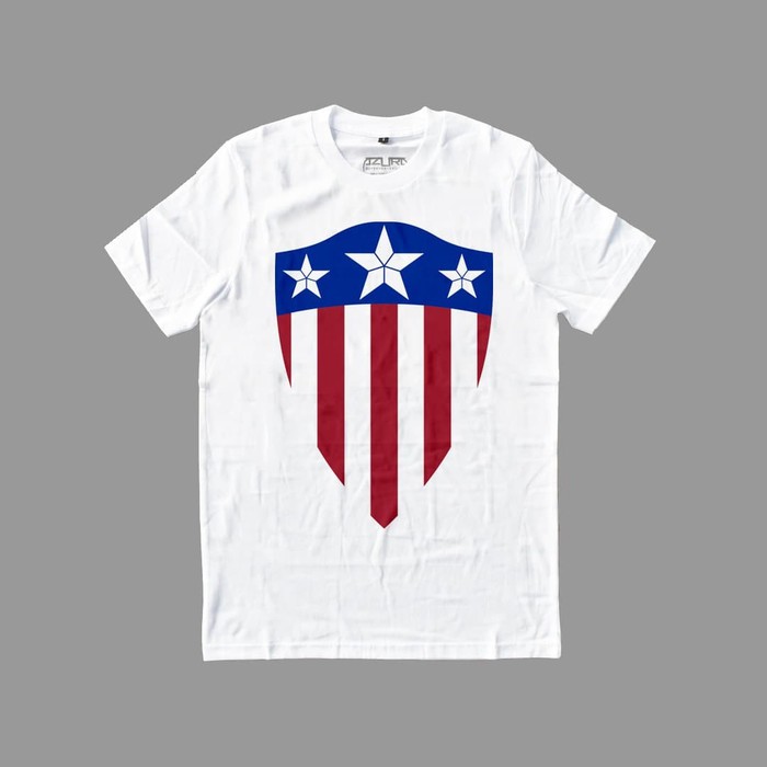 Spesial ANAK |KAOS SUPERHEROES|AZURA |CAPT OLD|PUTIH - 12 Terlaris