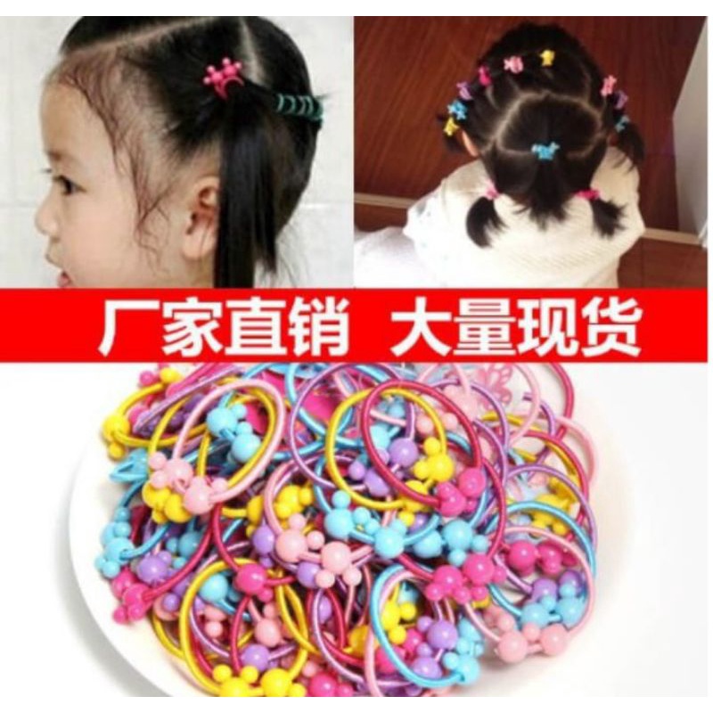 Ikat rambut anak karakter isi 50pcs