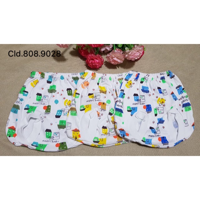 6 pcs Celana pop bayi katun 1-6 bulan / celana kodok bayi / celana pendek bayi unisex katun