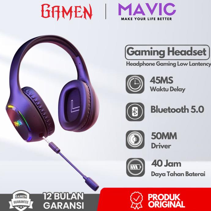 Headset Gaming Bluetooth Gamen Shadow Wireless Headphone 40 With Mic Isidorashop