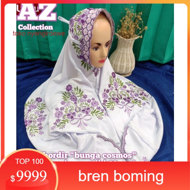 (COD)Mukena Polino Terusan Dewasa Bordir Polino / mukena terusan bordir dewasa