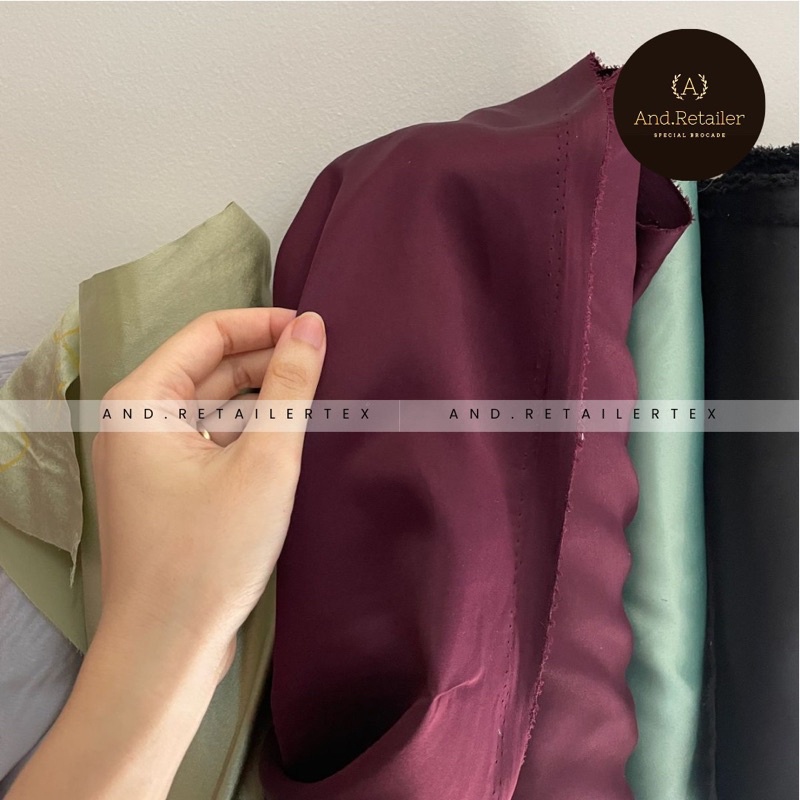 Kain Satin Velvet Premium Warna Wine Ungu Tua Bahan Gamis Furing Seragaman Bisa untuk Inner